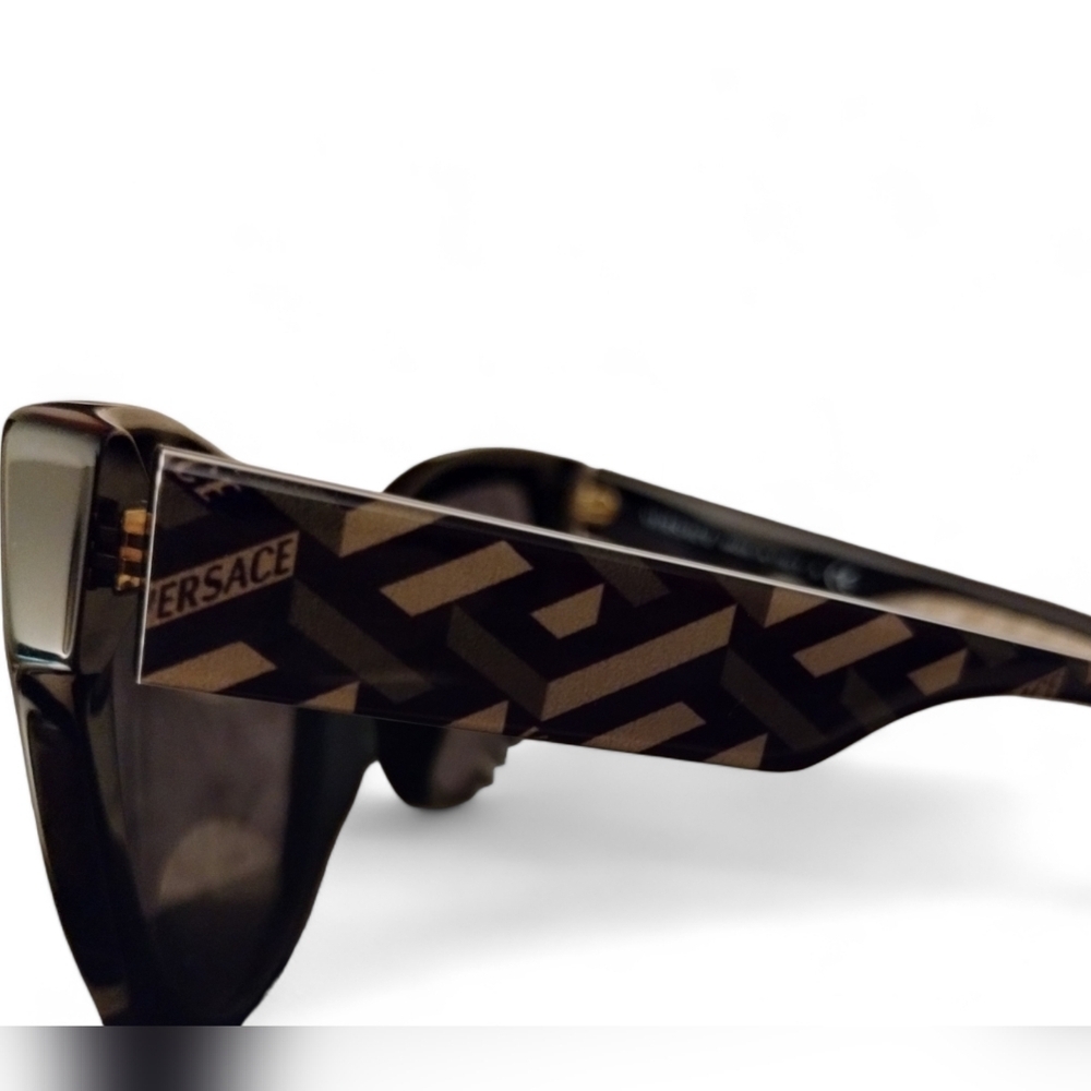 NEW VERSACE Sunglasses 4417U 5358/87 56mm Black-Dark Gray Logo Eyeglasses Unisex - Picture 7 of 16
